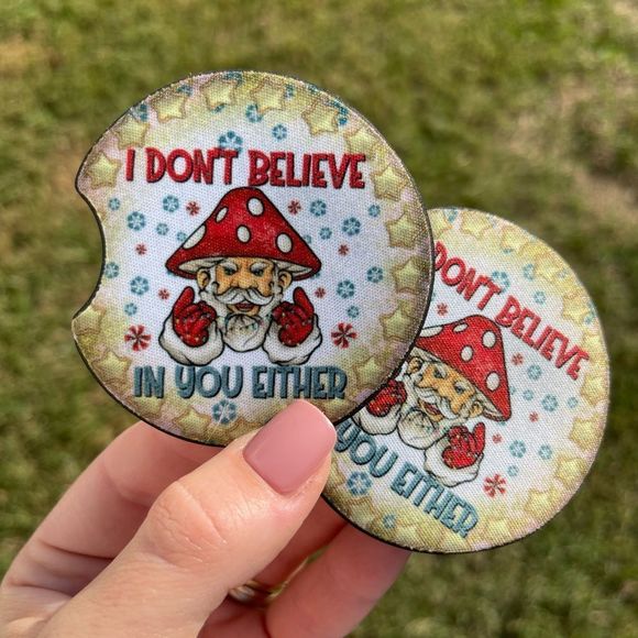 Funny Santa Car Coaster Set | Christmas Coaster | Christmas Car Accessories - Picture 7 of 14